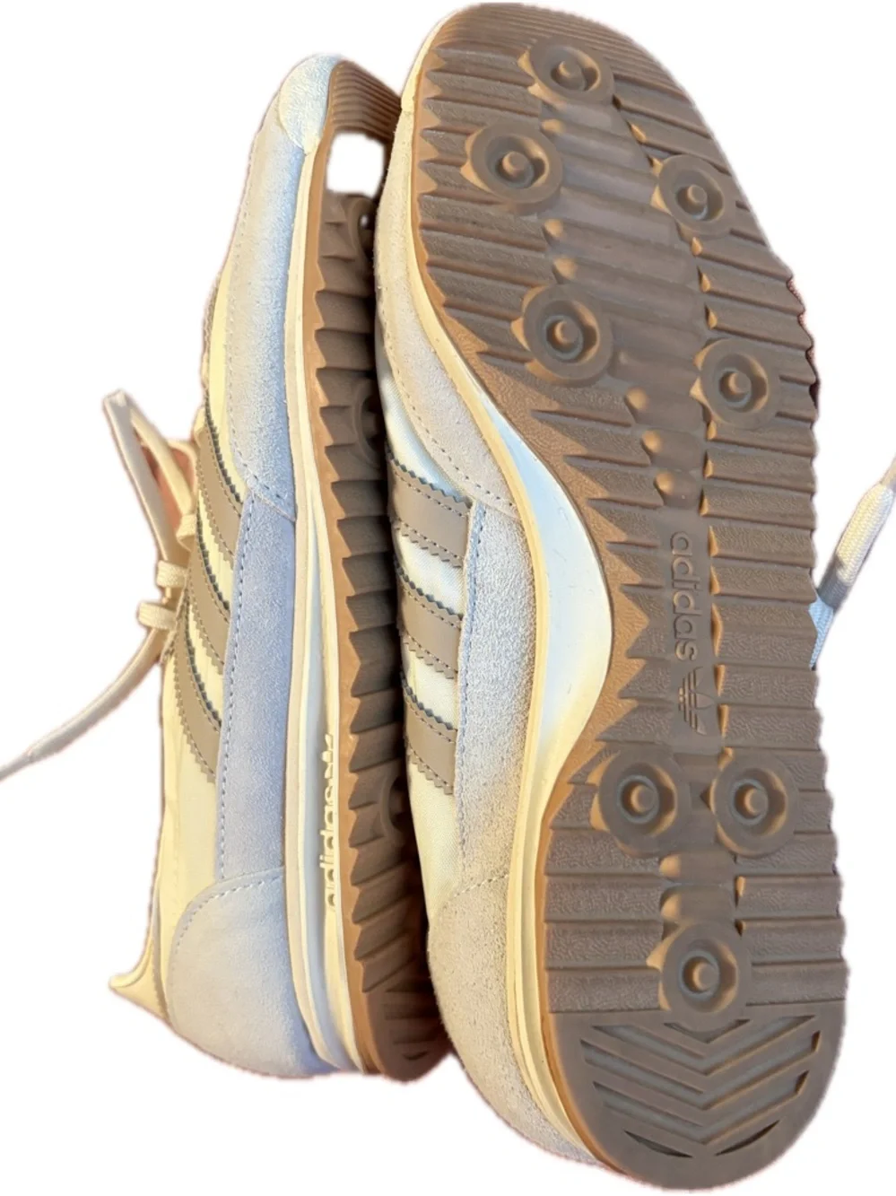 Adidas SL 72 sneakers in a cream/grey colorway, size US 8.5 NWOT